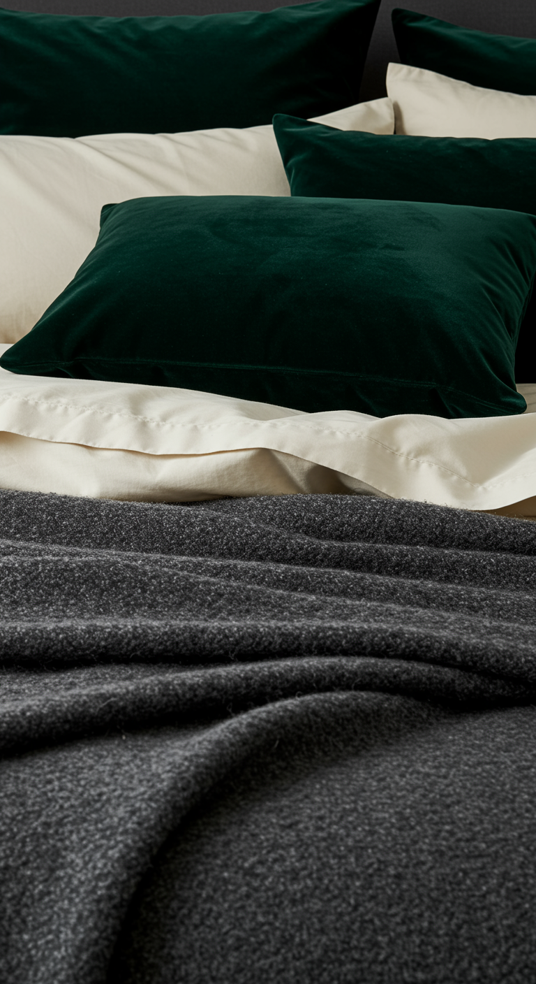Schreibtisch im Schlafzimmer mit Büchern, Lampe und Globus neben dem Himmelbett.
