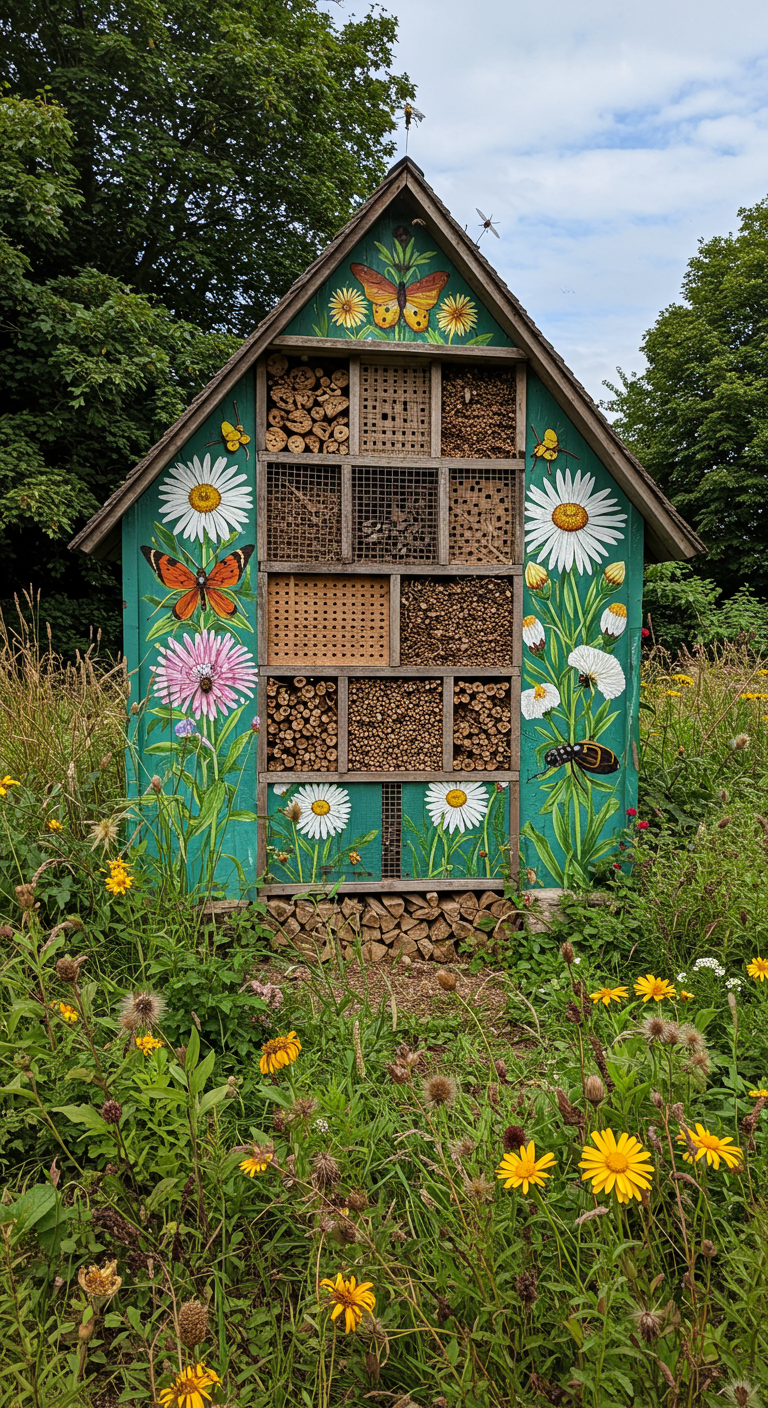 Blütenmeer Insektenhotel Garten