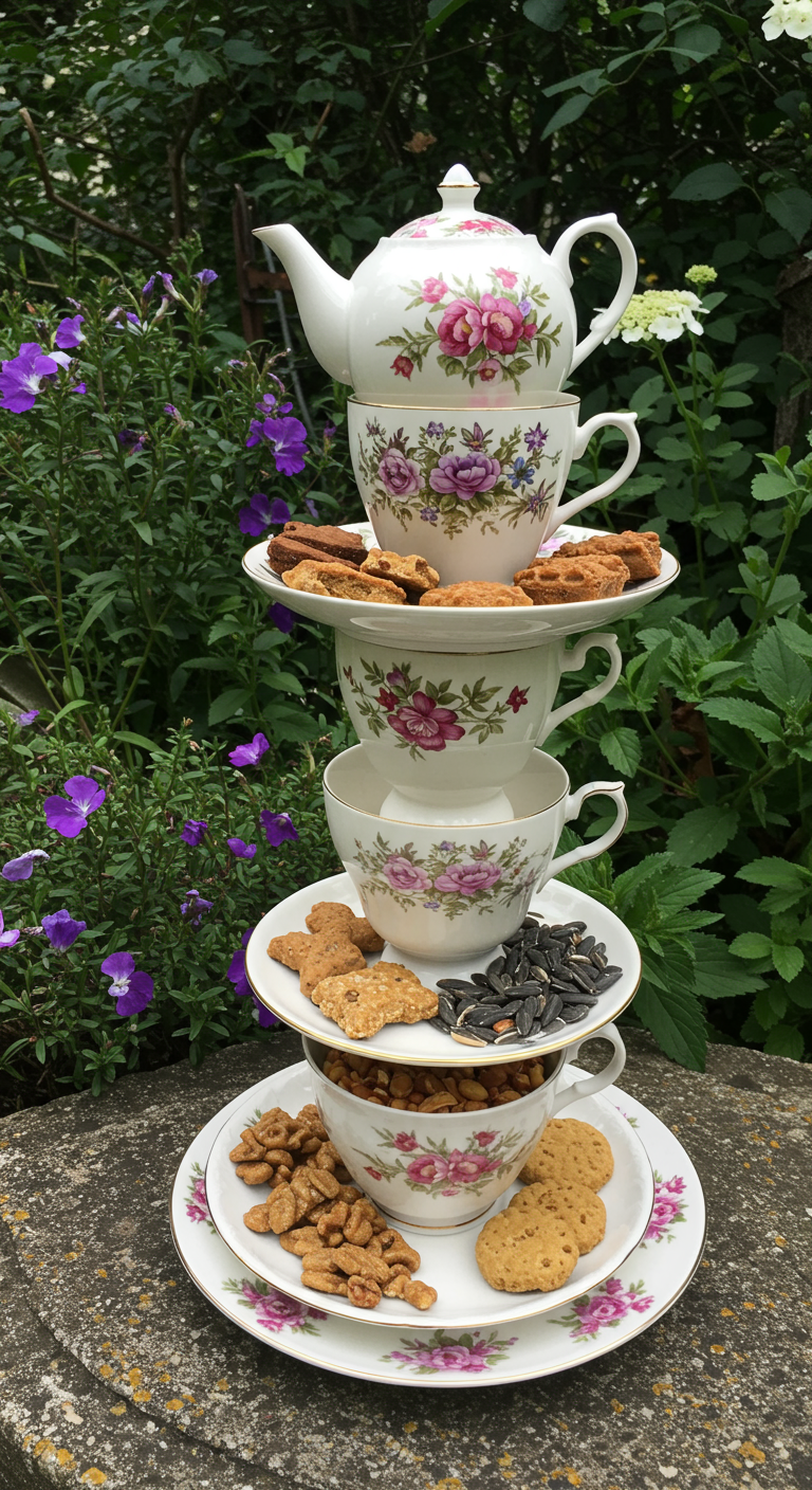 Tee-Party-Futterstelle für Eichhörnchen