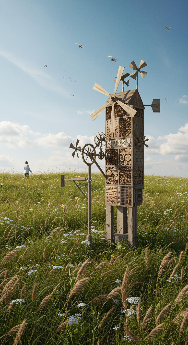 Windmühle Insektenhotel Nostalgie