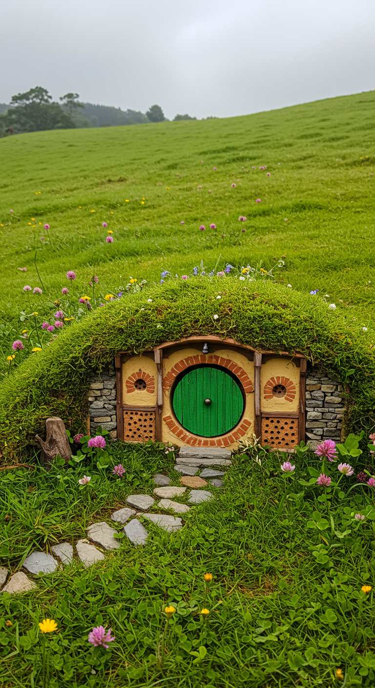 Insektenhotel im Hobbit-Stil
