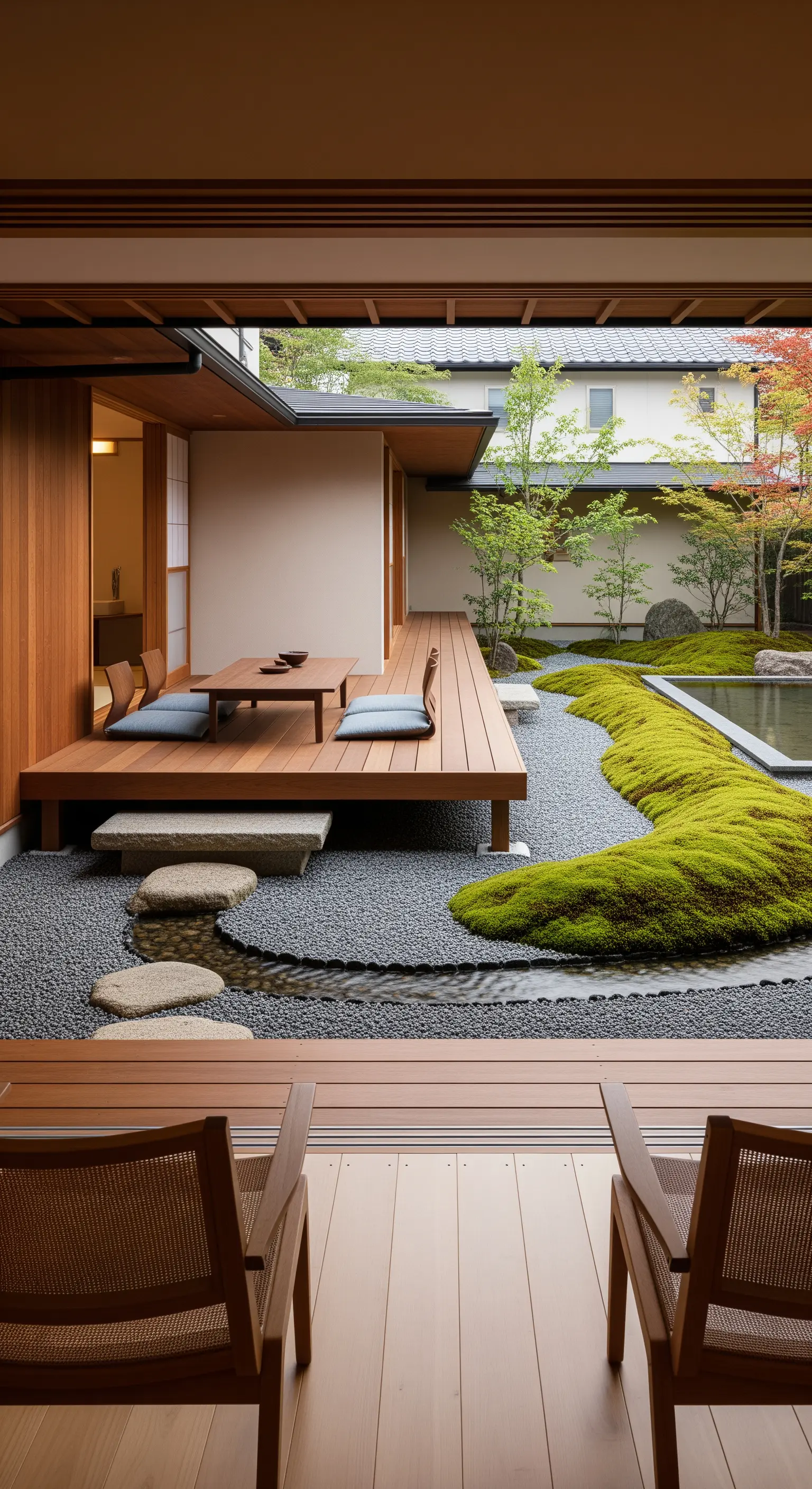 Engawa Holzveranda zum Garten