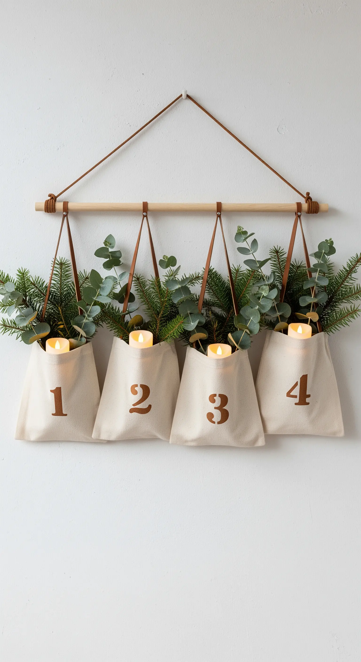 Adventskranz als Zen-Garten mit Sandrillen, Stein-Kerzen und Orchideenblüte