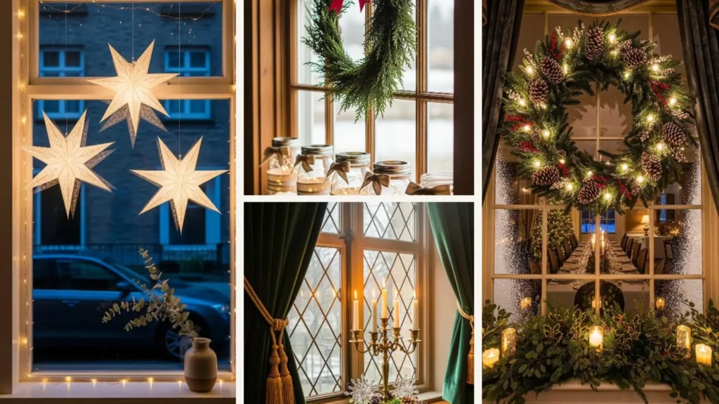 Vielfältige romantische Fensterlicht-Weihnachtsdeko-Ideen für stimmungsvolle Winterabende.