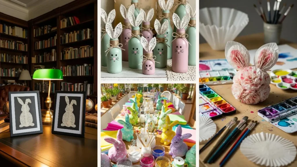 Kreative Osterhasen Bastelideen: Bunte Hasen aus Flaschen, Papier und mehr für Kinder und Erwachsene zum Selbermachen.