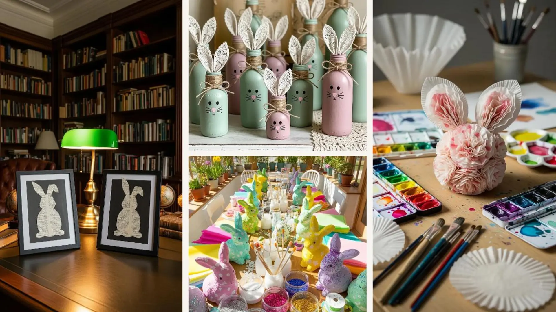 Kreative Osterhasen Bastelideen: Bunte Hasen aus Flaschen, Papier und mehr für Kinder und Erwachsene zum Selbermachen.