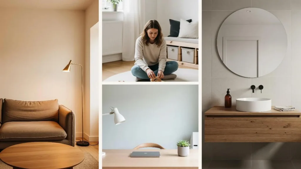 Ein visuell ruhiges Zuhause für entspannte Morgen ohne Ablenkung.