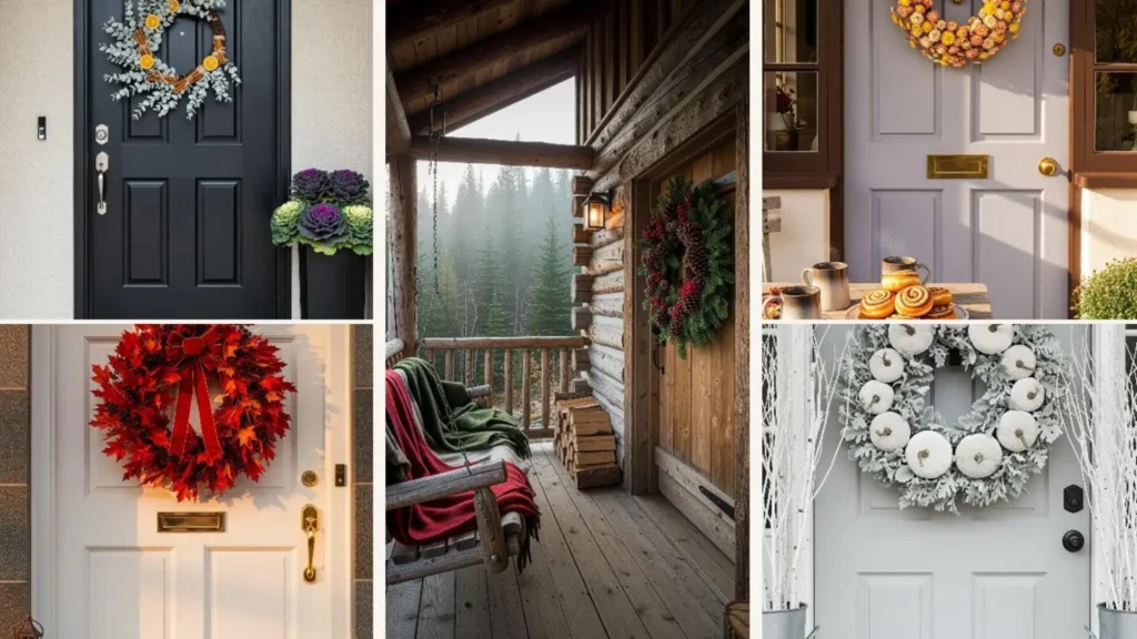 Traumhafte Herbst-Türkranz-Vielfalt, die Hauseingänge sofort gemütlich macht.