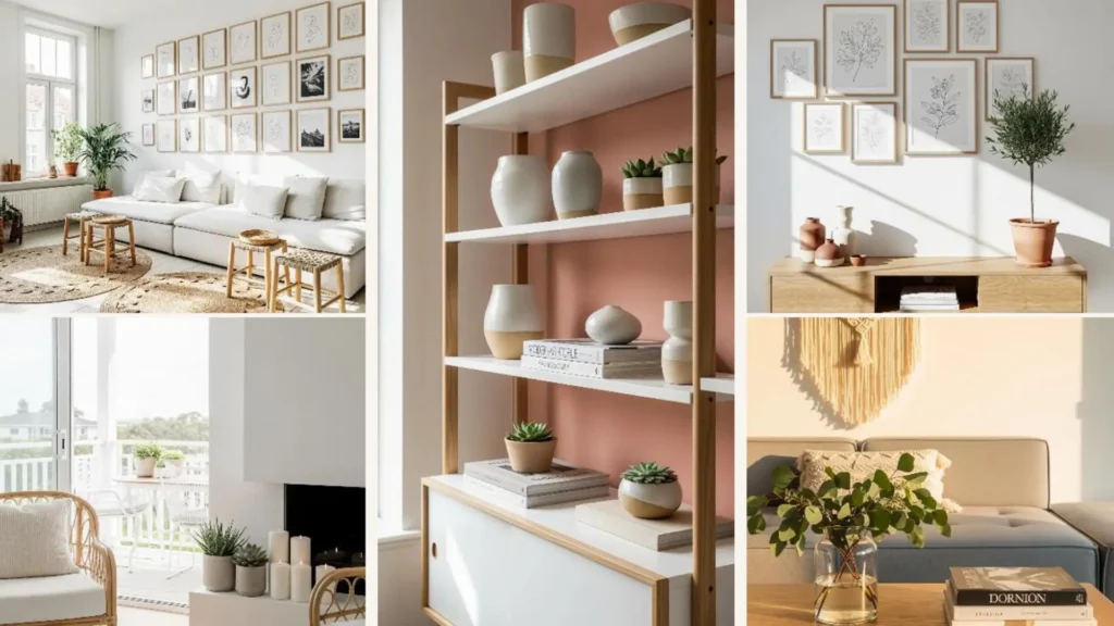 Helle Sommer-Wohnzimmer im Scandi-Boho Stil: Minimalistische Einrichtung mit frischen Pflanzen & natürlichen Elementen für heiße Tage.