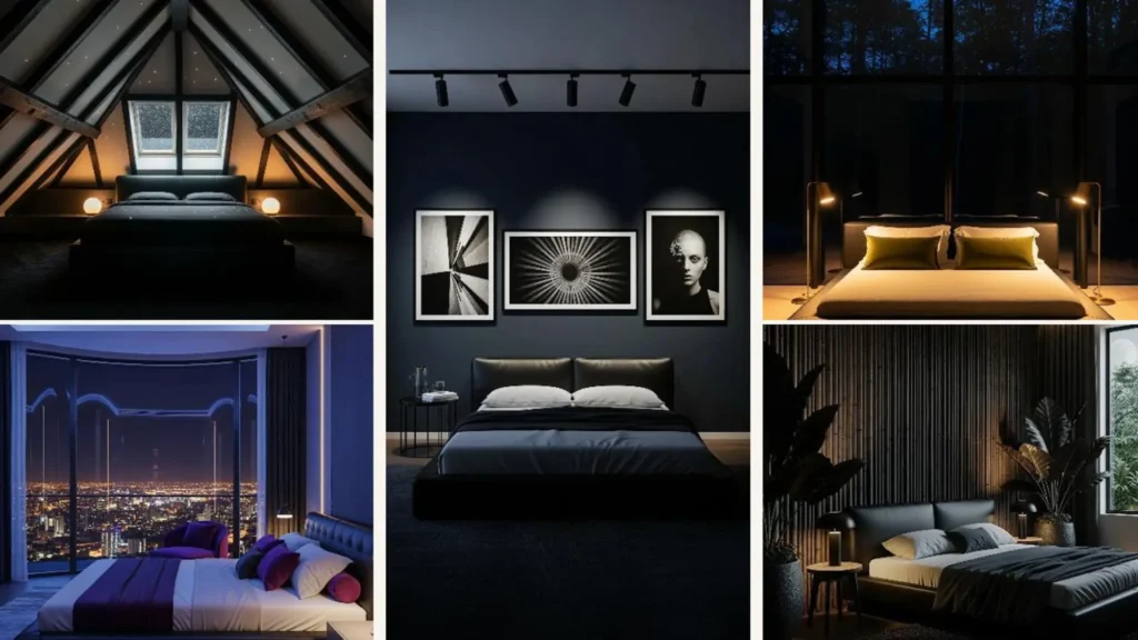 Fünf Design-Ideen für Schlafzimmer mit schwarzem Lederbett für eine ruhige, vornehme Ausstrahlung.