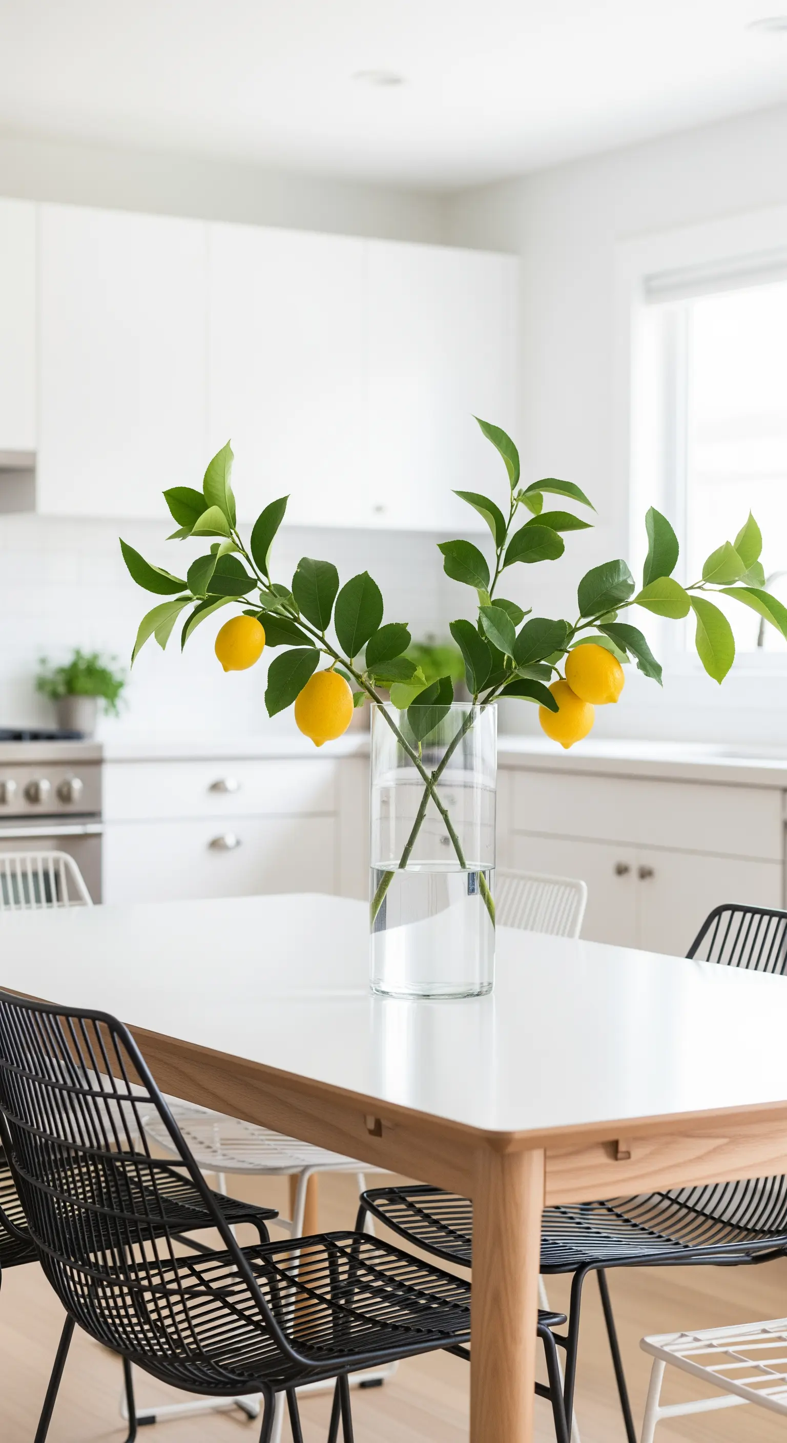 Zitronenzweige in Vase