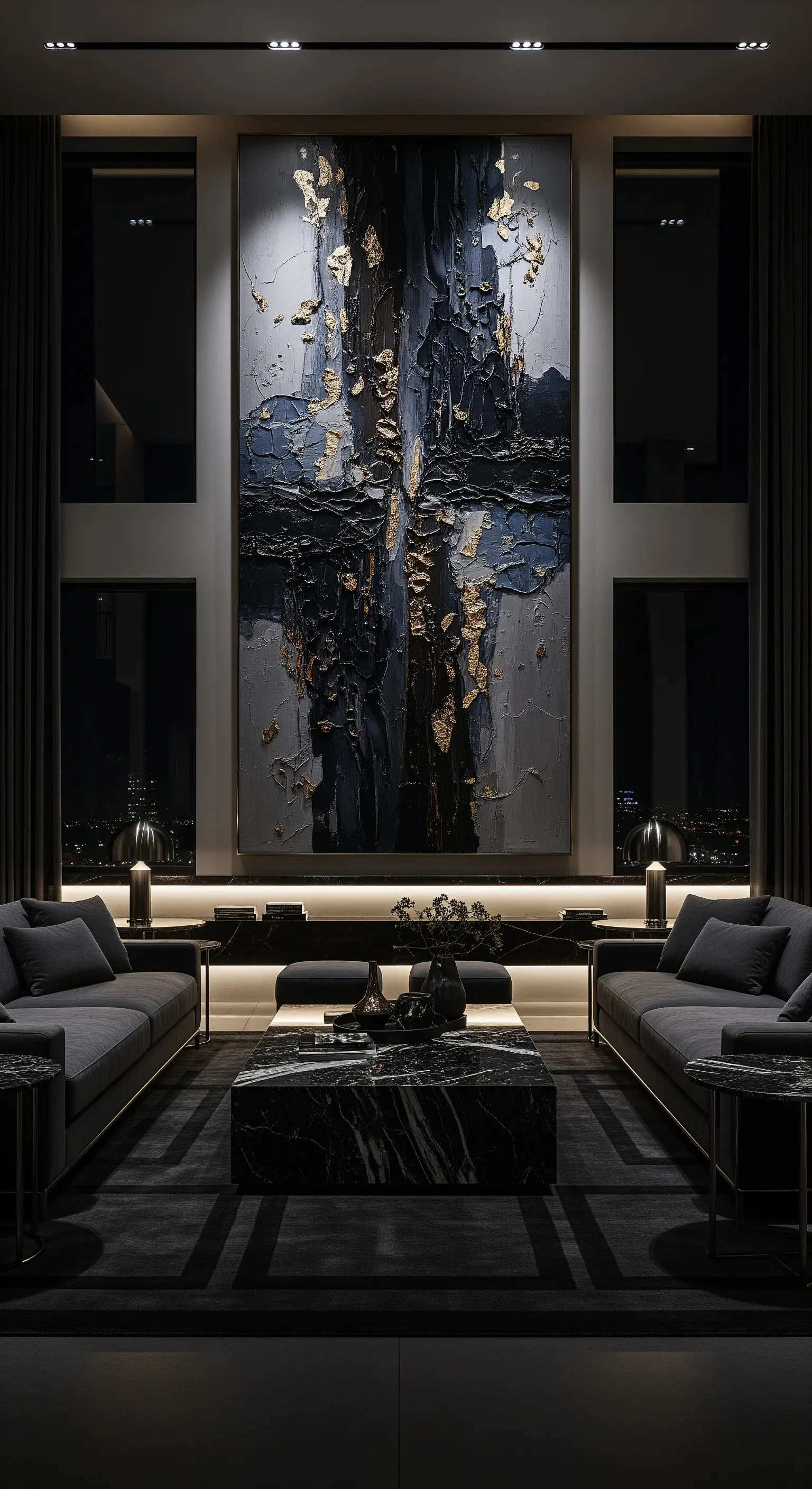 Großformatige Stadtlandschaft-Wandmalerei