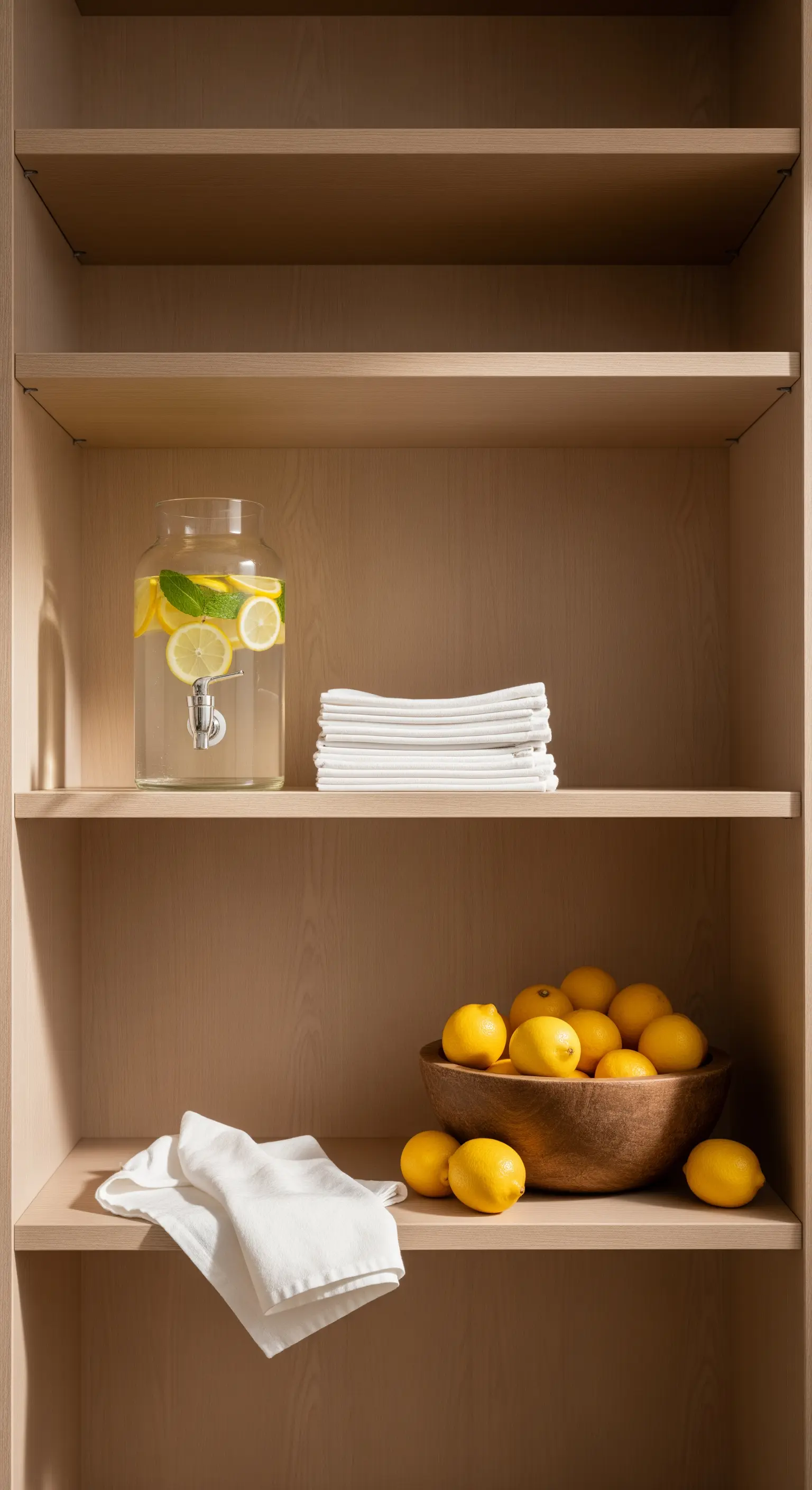 Zitronendeko im Regal