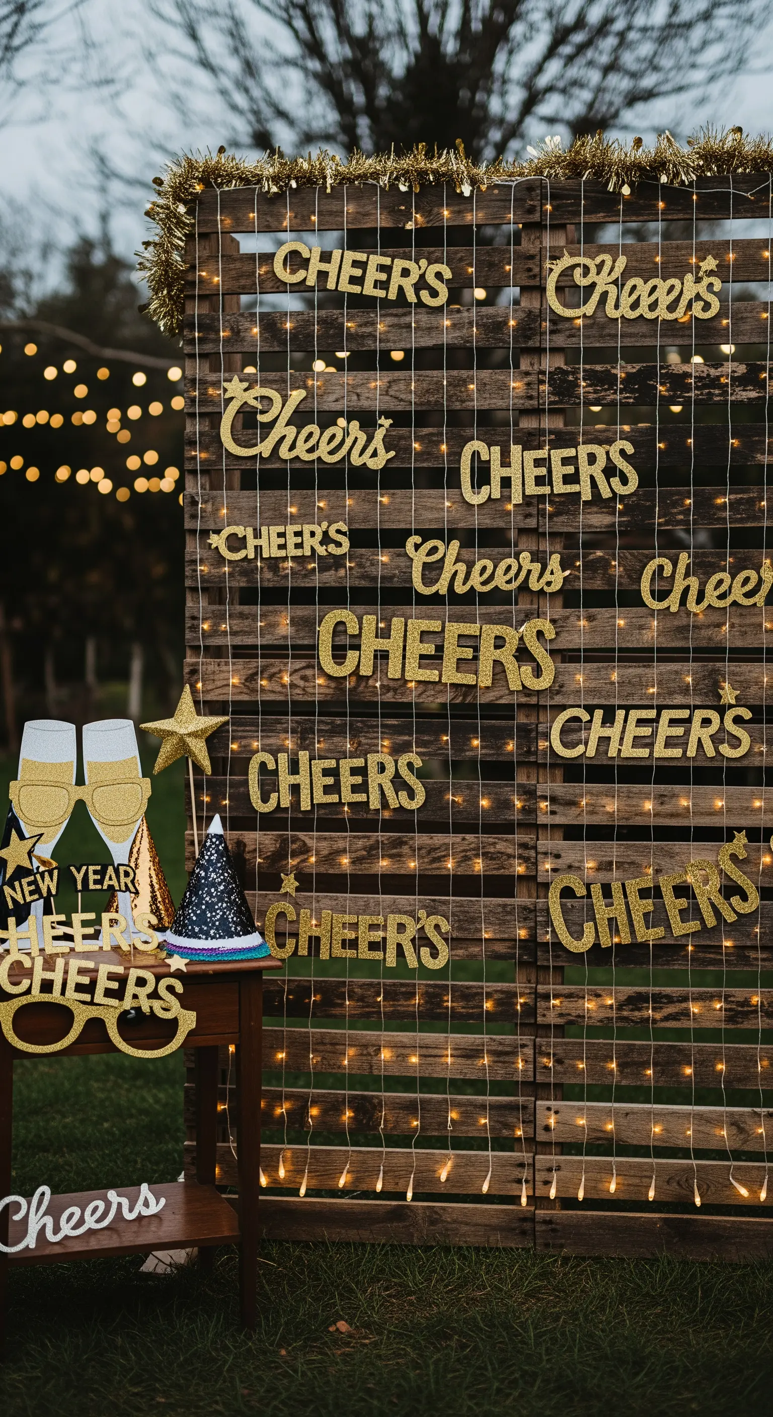 Paletten-Fotowand mit 