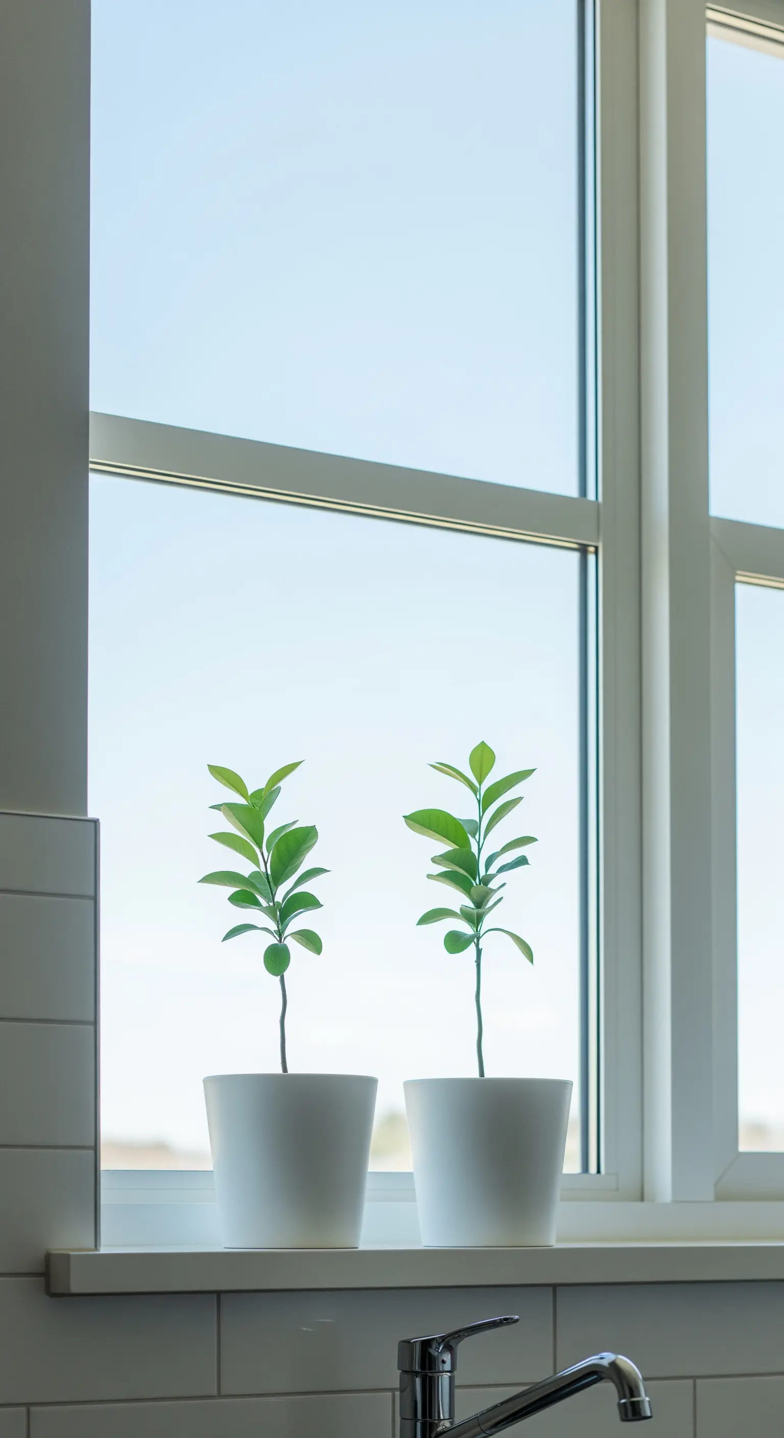 Zitronenpflanzen am Fenster